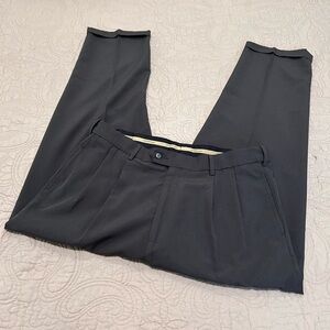 Men’s Dark Gray Dress Slacks with Cuffed Hem 36x30